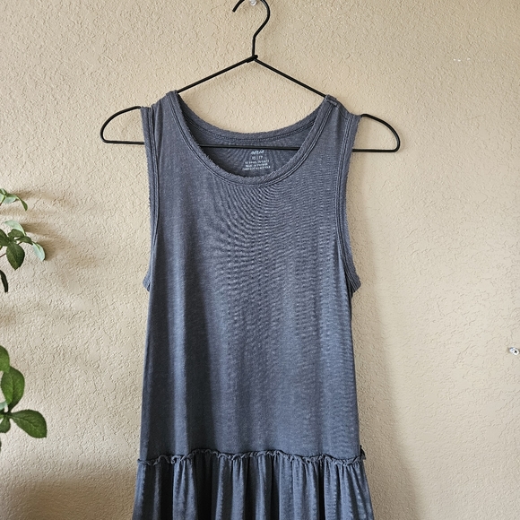 Aerie Tiered Maxi Dress, XS | Gray - Picture 3 of 6